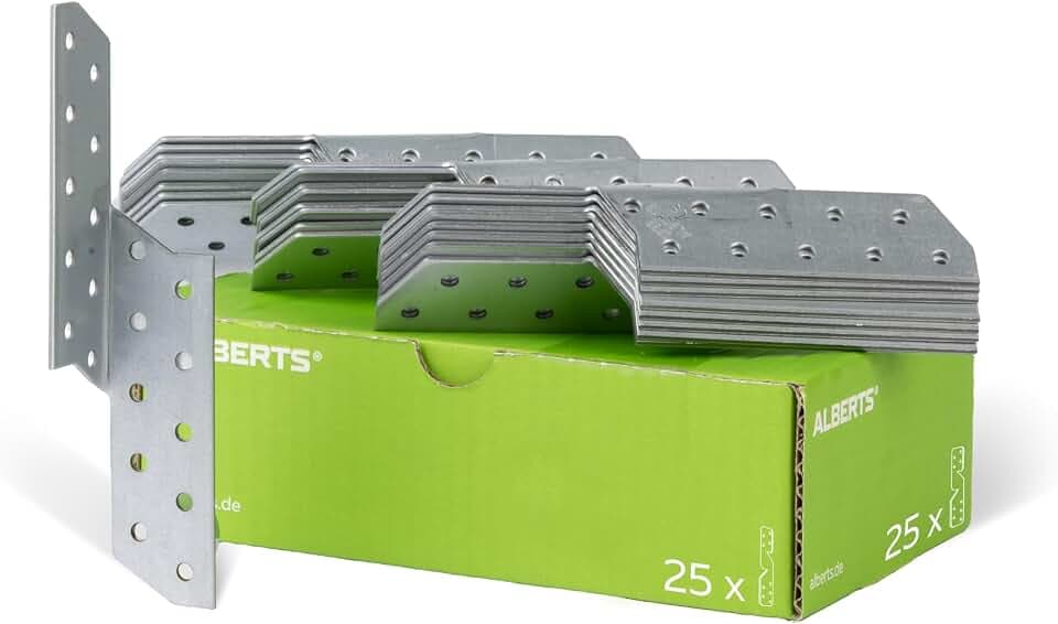 Alberts 846855 Sparren-Pfettenanker | rechts | sendzimirverzinkt | 32 x 32 x 170 mm | 25er Set