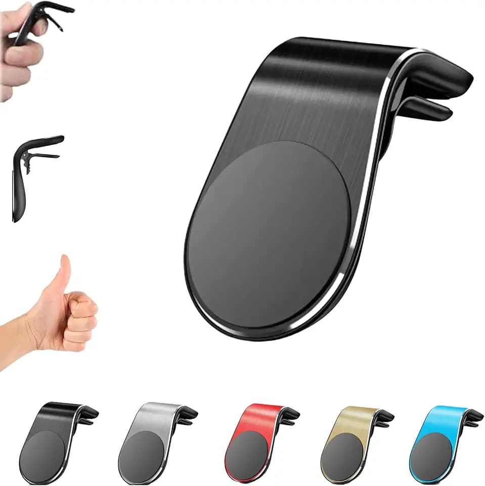 Phone Holder, Magnetic Phone Holder for Car, Mobile Phone Navigation Magnetic Bracket, 360° Adjustable Hands Phone Stand, Secure Clip-On Air Vent Phones Cradle for Driving