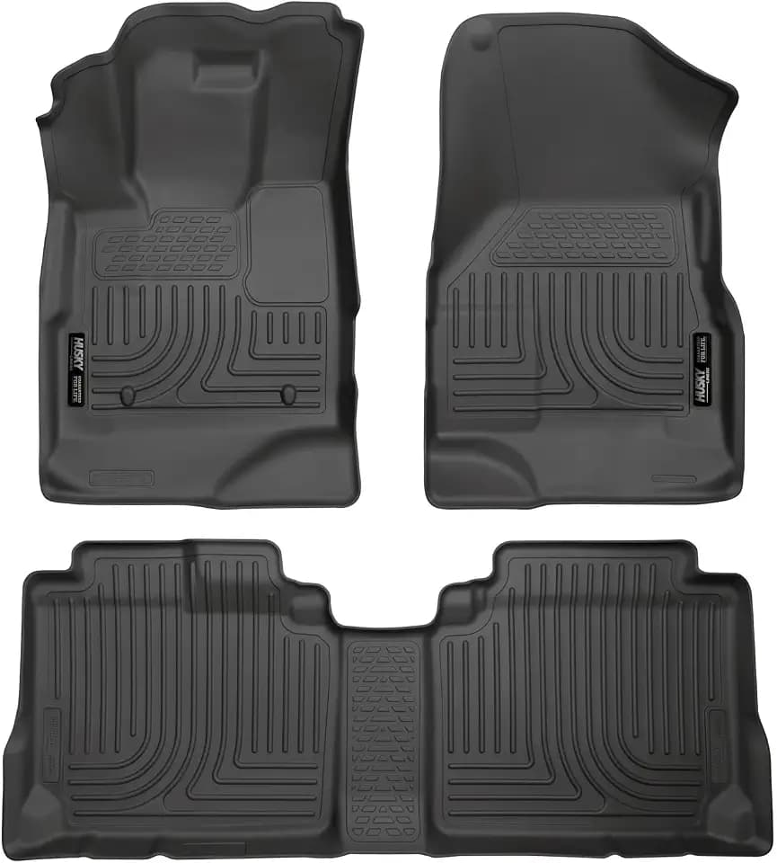 Husky Liners Weatherbeater Floor Mats | Fits 2010-2017 Chevrolet Equinox & GMC Terrain | Front & 2nd Row, 3-pc Black - 98131