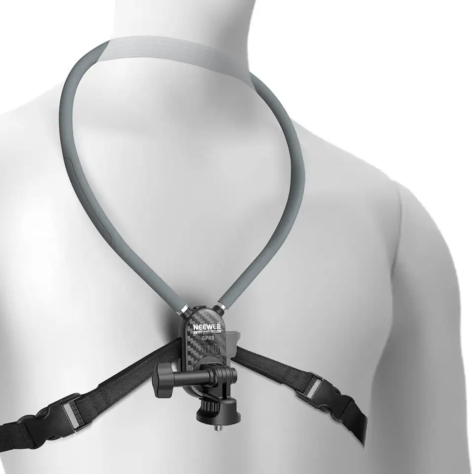 NEEWER Neck Mount Compatible with GoPro DJI Insta360 Action Cameras, GP49