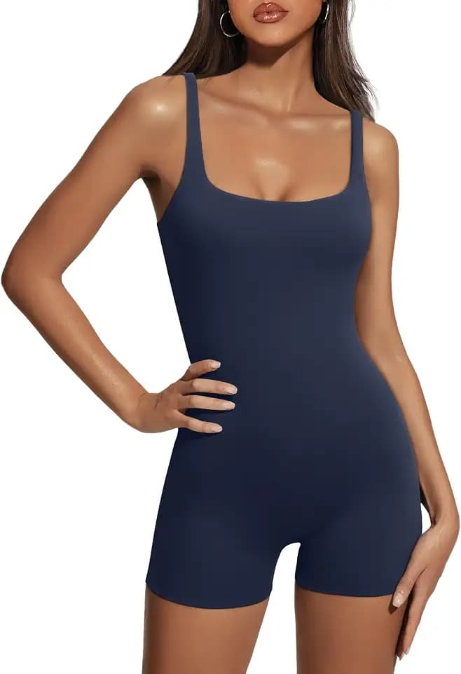 AUTOMET Womens Flattering Shaping Jumpsuit Romper for Summer 2026