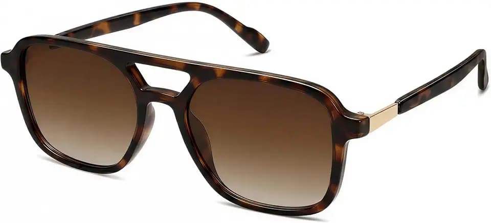 Retro Sunglasses for Women Men, Trendy Rectangle Shades