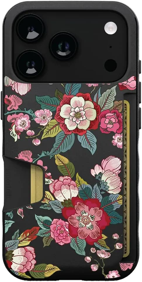 Smartish® iPhone 18 Pro/17 Pro Wallet Case - Wallet Slayer Vol. 1 [Slim + Protective] - Vintage Floral - Drop Tested 6FT - Credit Card Holder - Floral Case for Women