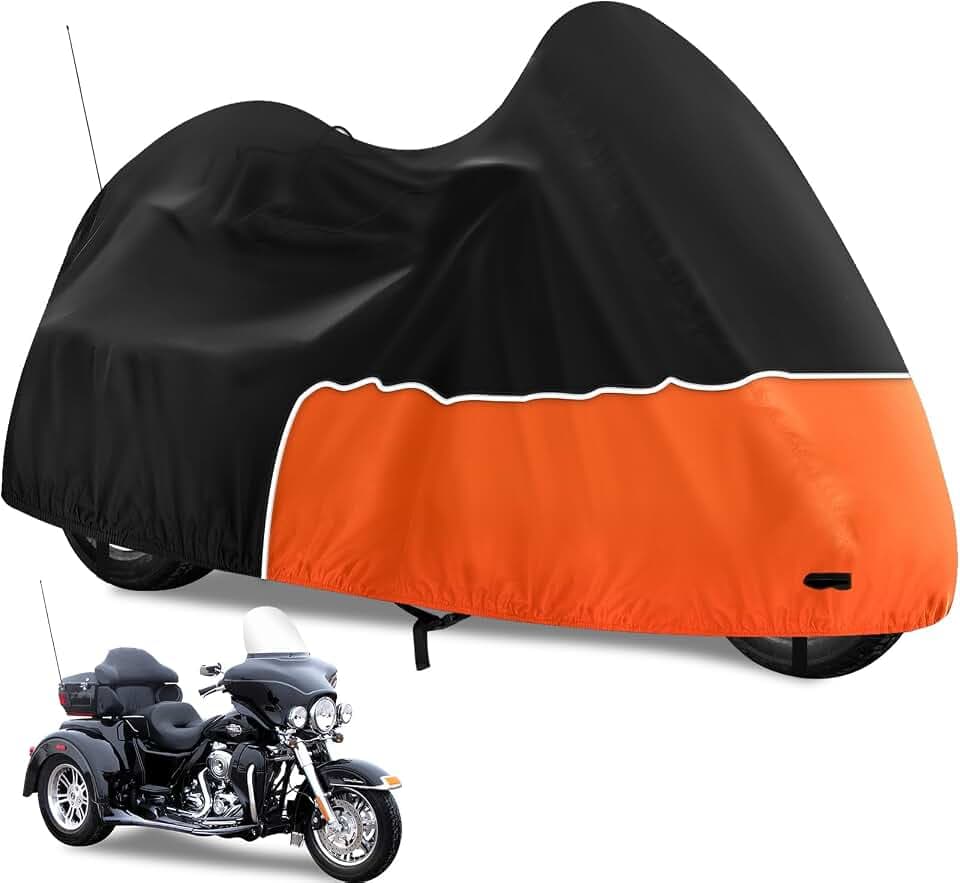 Trike Cover Waterproof 3 Wheel Motorcycle Cover for Harley Trike