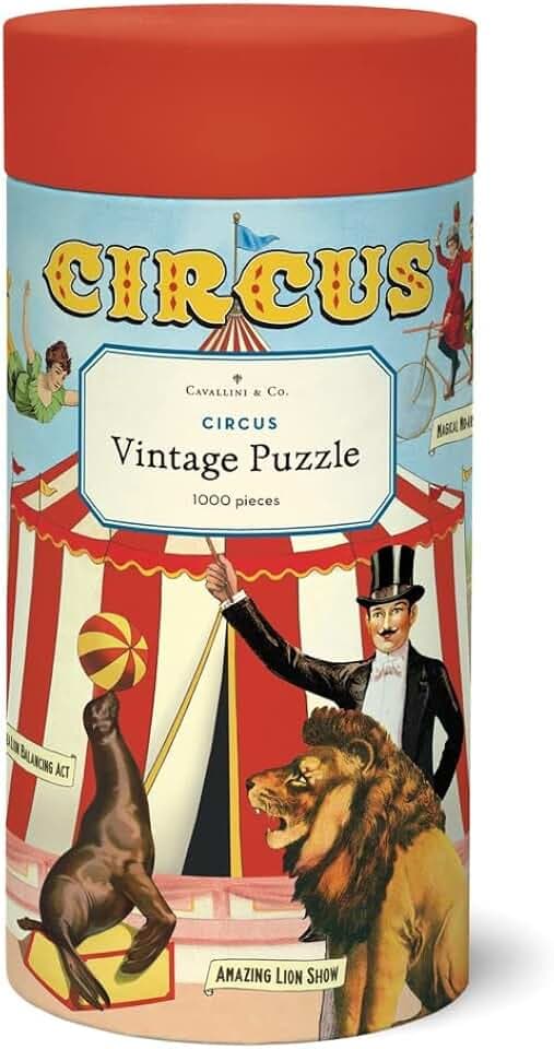 Cavallini 1000 Piece Puzzle, Vintage Circus (PZL/Circus)