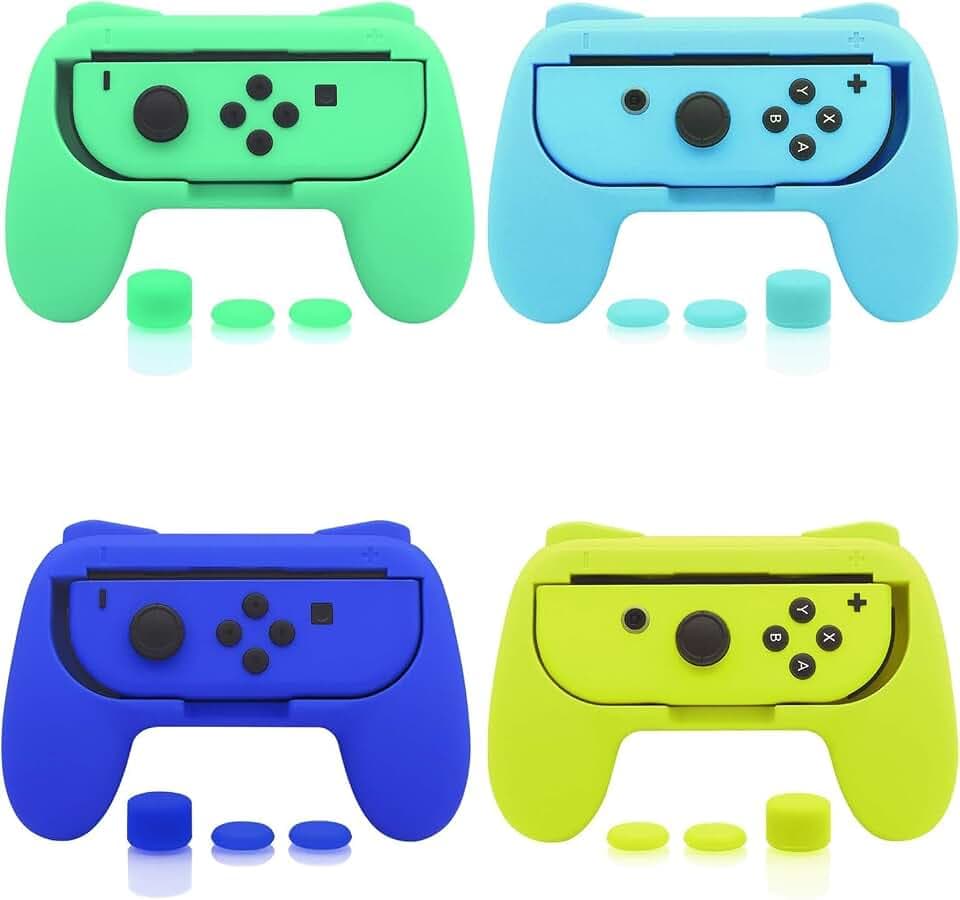 FASTSNAIL Switch Controller Grips for Nintendo Switch for JoyCons - 4 Packs