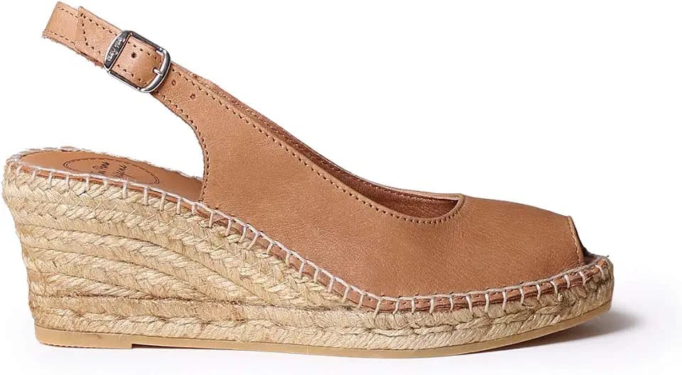 Toni Pons CROACIA Keil-Espadrille im Peeptoe-Stil für Damen aus Leder.