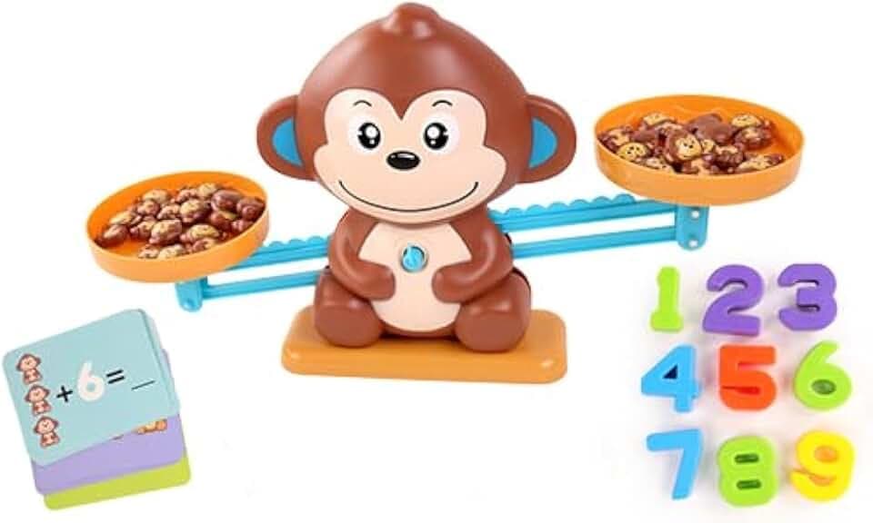 J.A.D.E - Tikkie die Balance der Mathematik - Montessori - 147520 - Lernspiel - Lernen - Zählen - Addition - Subtraktion - Kinderspiel - Französisches Design - Operation - Ab 5 Jahren