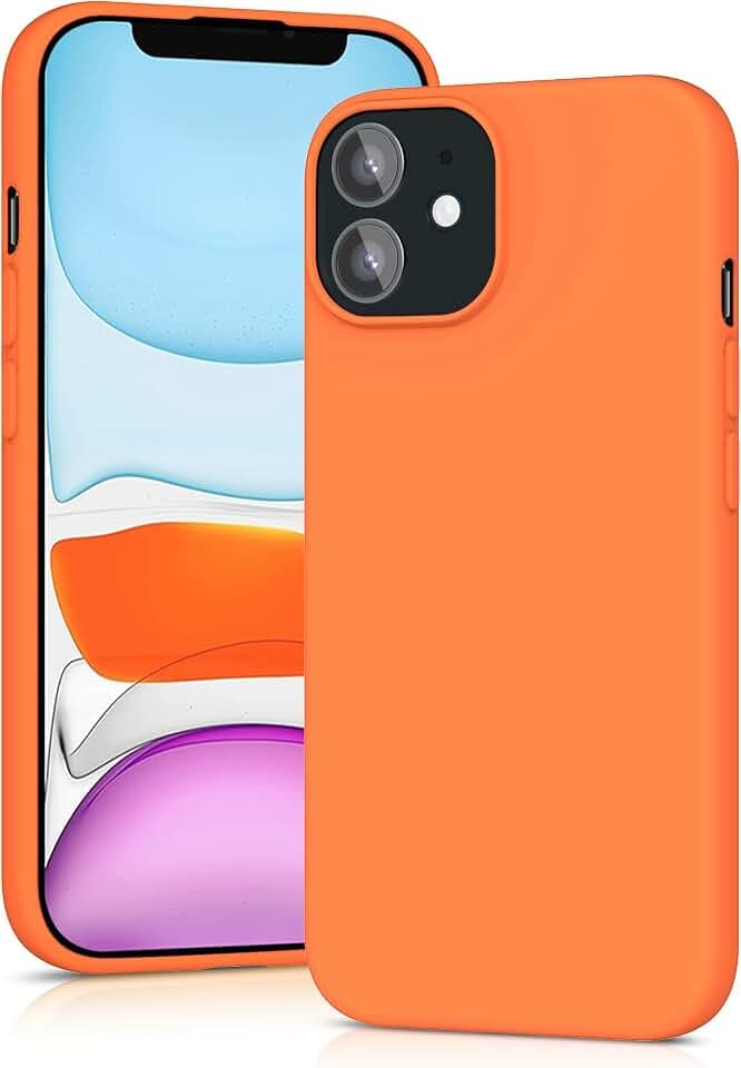 YATWIN Silikonhülle für iPhone 11, weich, stoßfest, staubdicht, rutschfest, Ganzkörperpanzer, Handyhülle für Apple iPhone 11, Orange