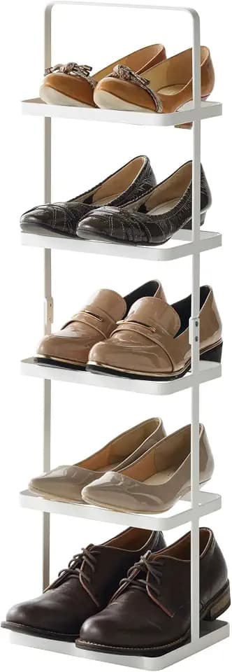 YAMAZAKI Tower Hohes Schuhregal, weiß