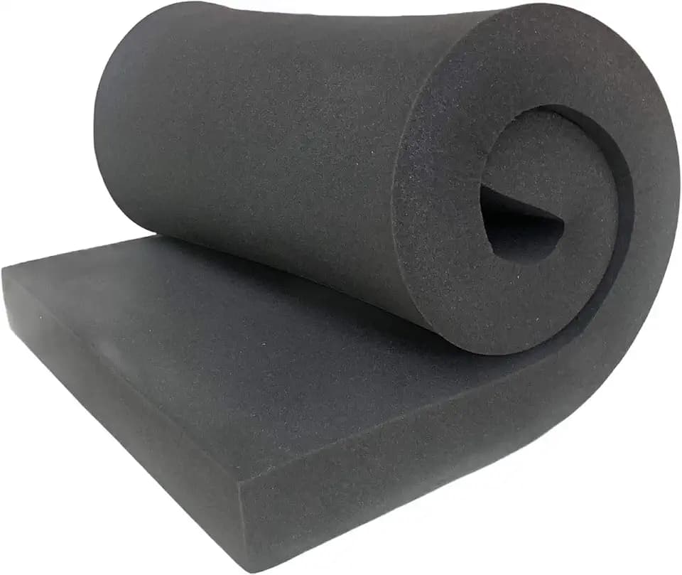 AK TRADING CO. Charcoal High-Density Polyurethane Foam - 3" x 24" x 96" - Protective Foam Sheet