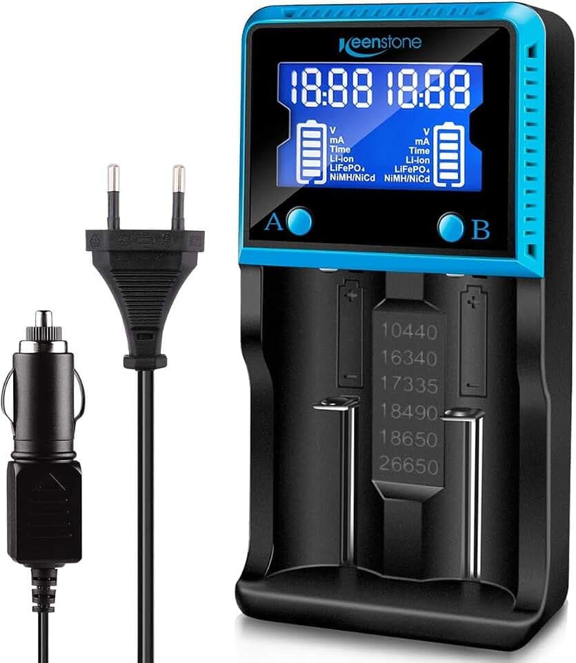 Keenstone Batterieladegerät 18650 AA AAA C