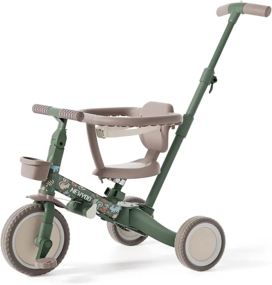 newyoo 5-in-1 Dreirad mit Schubstange & Sicherheitsbügel, 1-3 Jahre