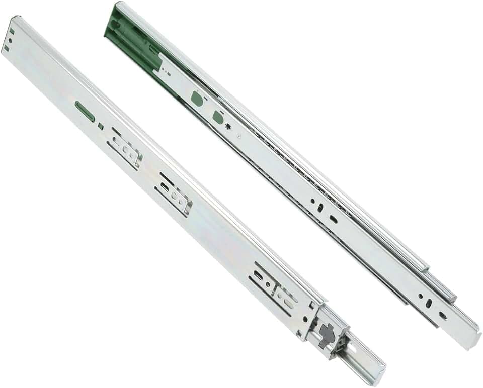GTV Versalite Touch PRO Schubladenschienen Schubladenauszüge - 45 x 500 mm - Push-to-Open + Soft-Close Schienensystem - Teleskopschiene Kugelführung - Belastbar bis 30 Kg 1 Set= 2 Stück