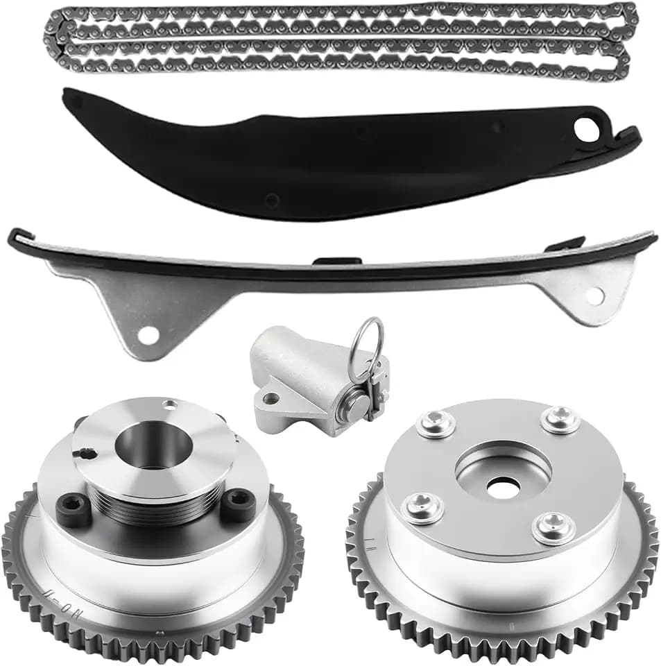Autoexact 24321-2E000 Engine Timing Chain Kit w/Intake & Exhaust VVT Gear Sprocket Compatible with 2011-2013 Hyundai Elantra Coupe GT 2012-2016 Kia Forte Soul 1.8L 2.0L 243502E001 243702E000