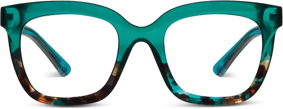 Peepers by PeeperSpecs Oprah's Favorite Things Women's Fanfare Square Blue Light Blocking Reading Glasses