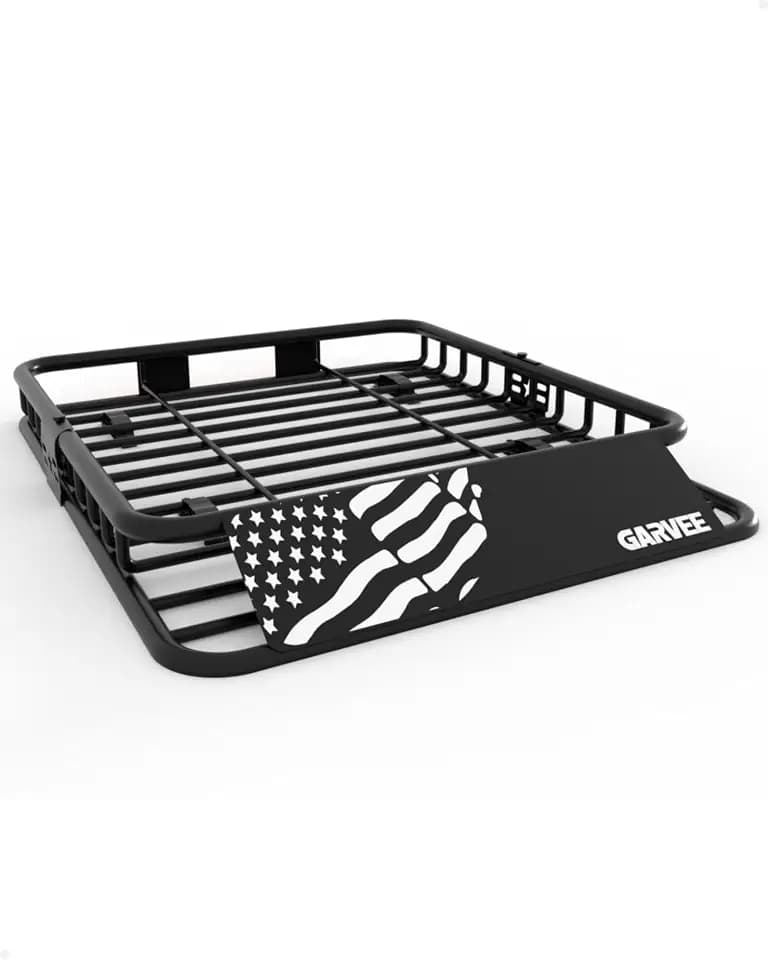 GarveeLife 46" x 36" Universal Roof Rack Cargo Carrier Basket, 200 Lbs Capacity Rooftop Cargo Rack, Car Top Luggage Holder Basket Heavy Duty for SUVs, Trucks, Vehicles