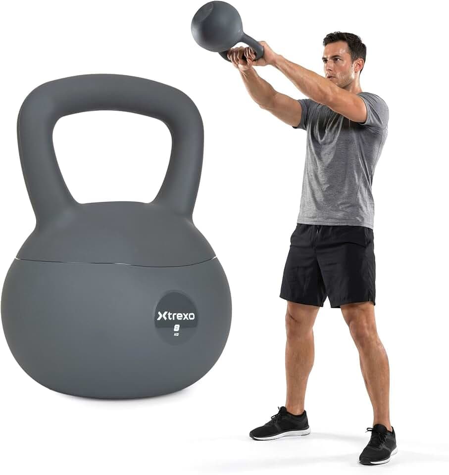Soft Kettlebell 6–12 kg – Bodenschonend & Geräuscharm – Synthetische Hülle mit Füllmaterial – für Kraft- & Functional Training zuhause (8 kg)