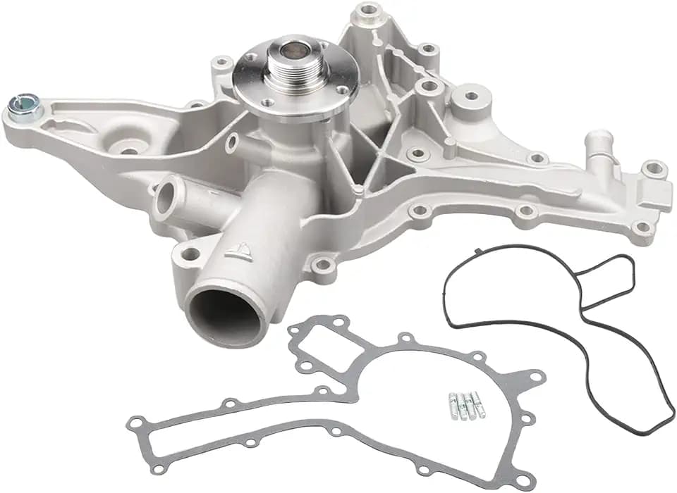 01077 Engine Water Pump for Mercedes-Benz 1998-2005 E/CLK/SLK-320 V6, 1999-2001 ML430 V8, 2007-2011 CL/CLS/GL/ML/S-500(L) 5.0/5.5L, 1999-07 C/E/G/S/SL/CL/ML/CLK-55 AMG 5.4/5.5L, 08-09 S600L V12