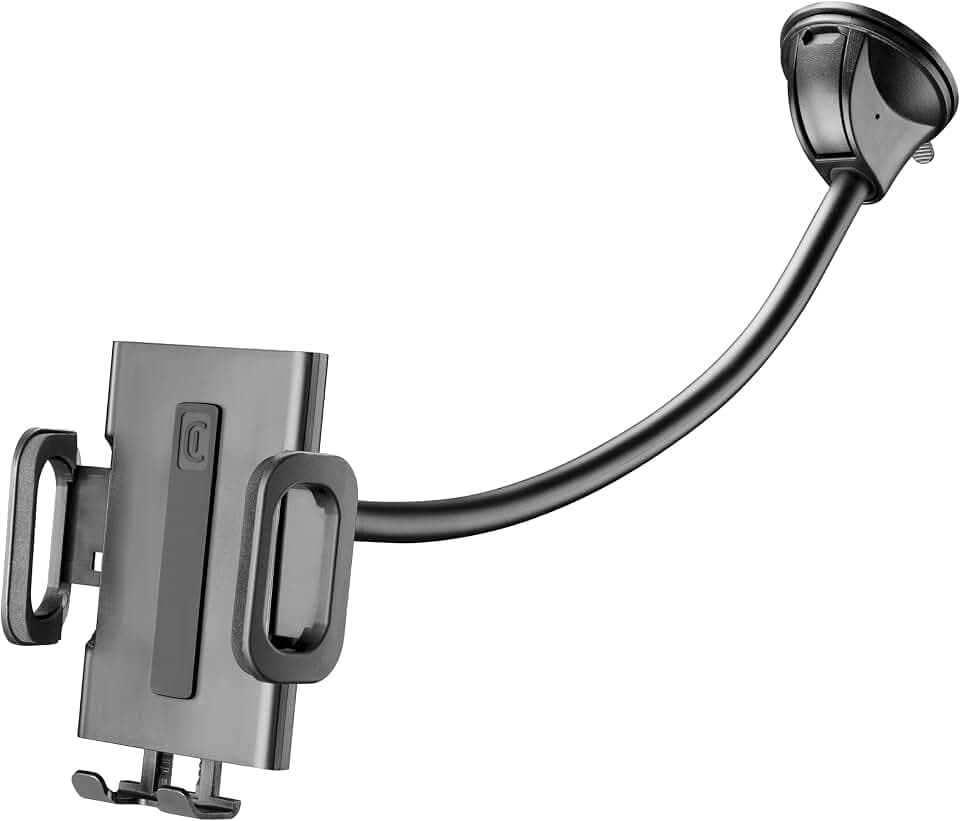 cellularline | Hug Flexi XL - Universal | Autotelefonhalter mit Saugnapfhalterung für die Windschutzscheibe - Universell für alle Handys