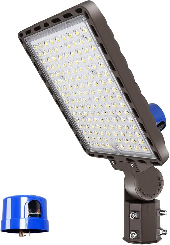 ledmo 350W LED Parking Lot Light Dusk to Dawn Outdoor LED Pole Light 52500LM with Slip Fitter Super Bright IP65 Waterproof Street Barn Security Commercial Lighting for Area,Farm,Yard,Warehouse