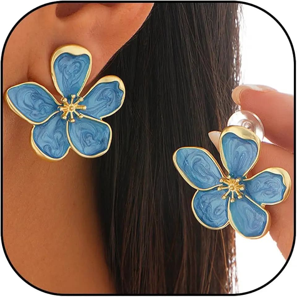 Flower Earrings for Women Daisy Floral Statement Earrings Hypoallergenic Lightweight Wedding Prom 2026 Spring Fashion Jewelry Gifts