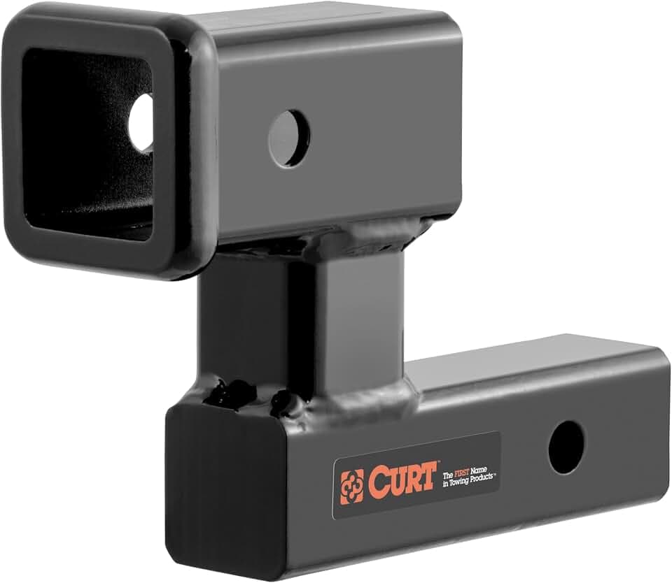 CURT 45794 Raised Receiver Adapter, 2" Shank, 4-1/4" Rise, Not for Towing