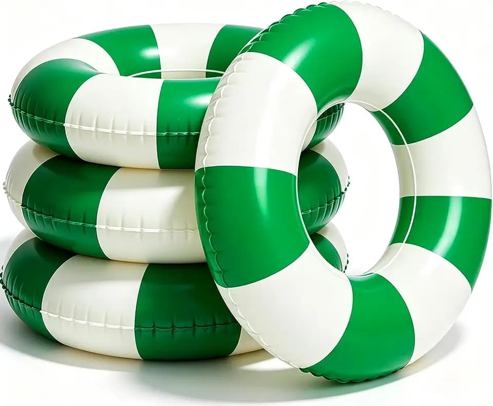 4PCS Floats for Adults Rings Striped Pool Float Large Swim Ring for Adults,30 Inch Classic Striped Teens Adult Inner Tubes Summer Beach Bachelorette Party