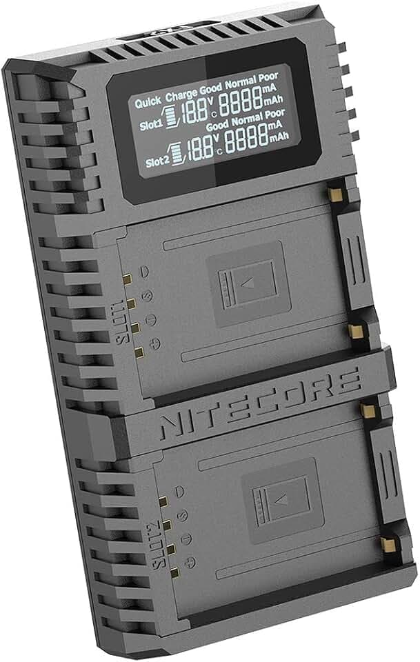 Nitecore FX2 Pro Dubbele Lader voor Fujifilm NP T125 Schwarz