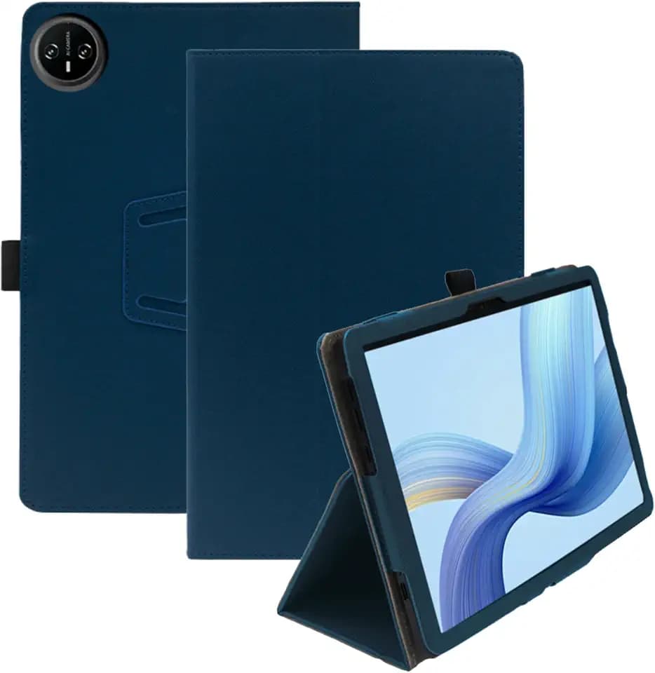 für Doogee Tab A9 10,1 Zoll Hülle,Mit Handschlaufe und Multi-Winkel-Ständer, Robuste Tablet-Hülle für Doogee Tab A9 Pro 10,1 Zoll(Dunkelblau)