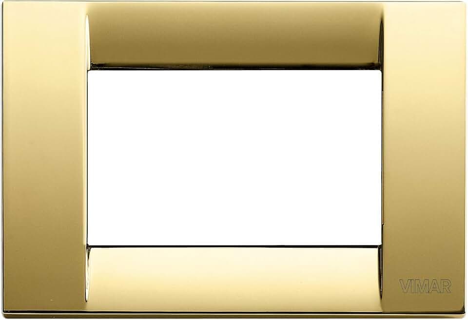 VIMAR SERIE IDEA – Platte Classica 3 Module Metall gold glänzend