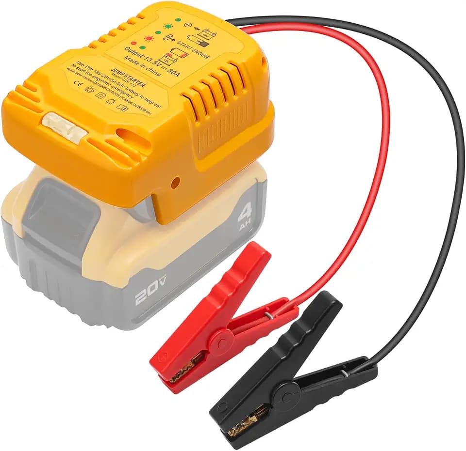 Jump Starter for 20V 60V Batteries Jumper Cables 11AWG 1.2FT Automotive Booster Cable for Jump Starting Car Using Tool Battery (Battery not Included)