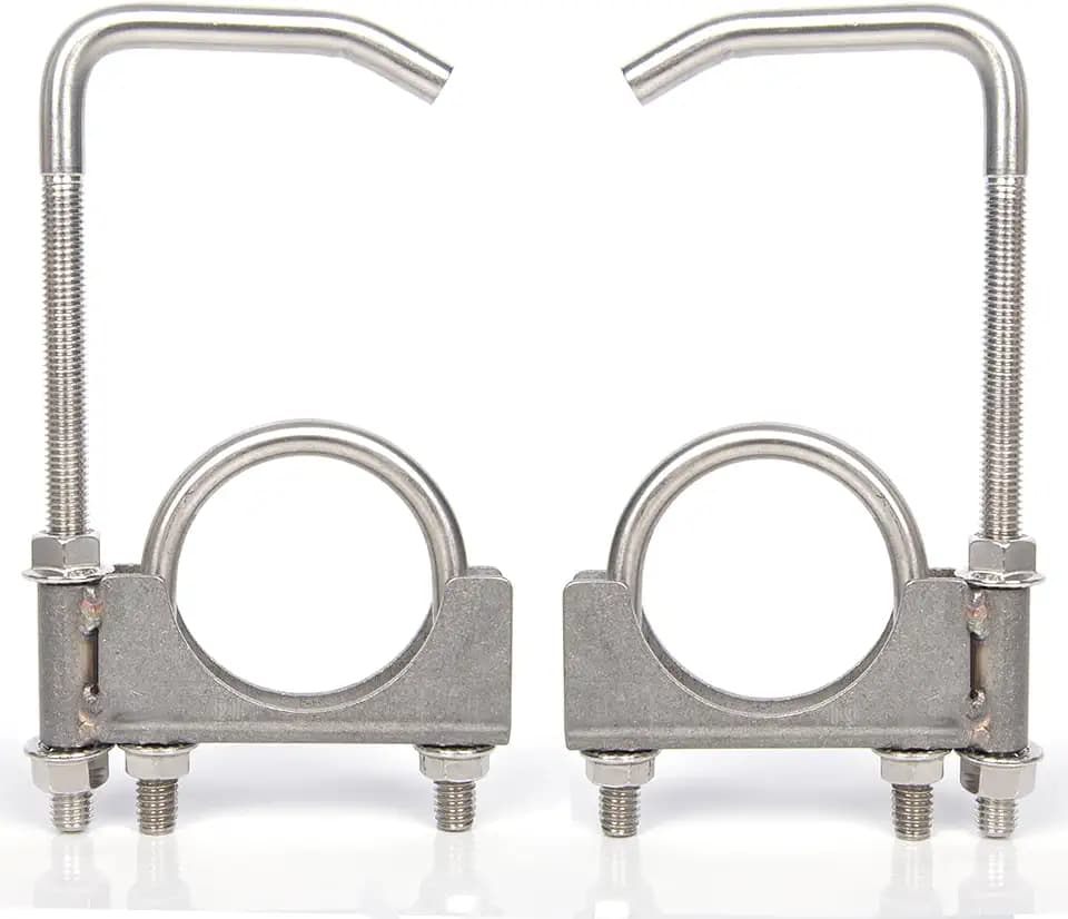 Stainless Steel 2 Inch Exhaust Clamps with Hanger Rod