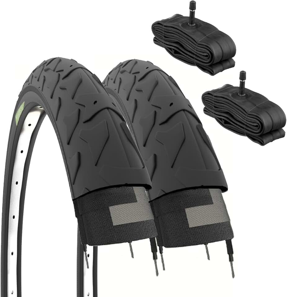 ECOVELO Unisex-Kinder 2 COPERTONI 16 X 1.95 CAMERE VALVOLA America 2 Reifen 16 X 1,95 (50-305) + AMERIKANISCHE VENTILKAMMER, Schwarz