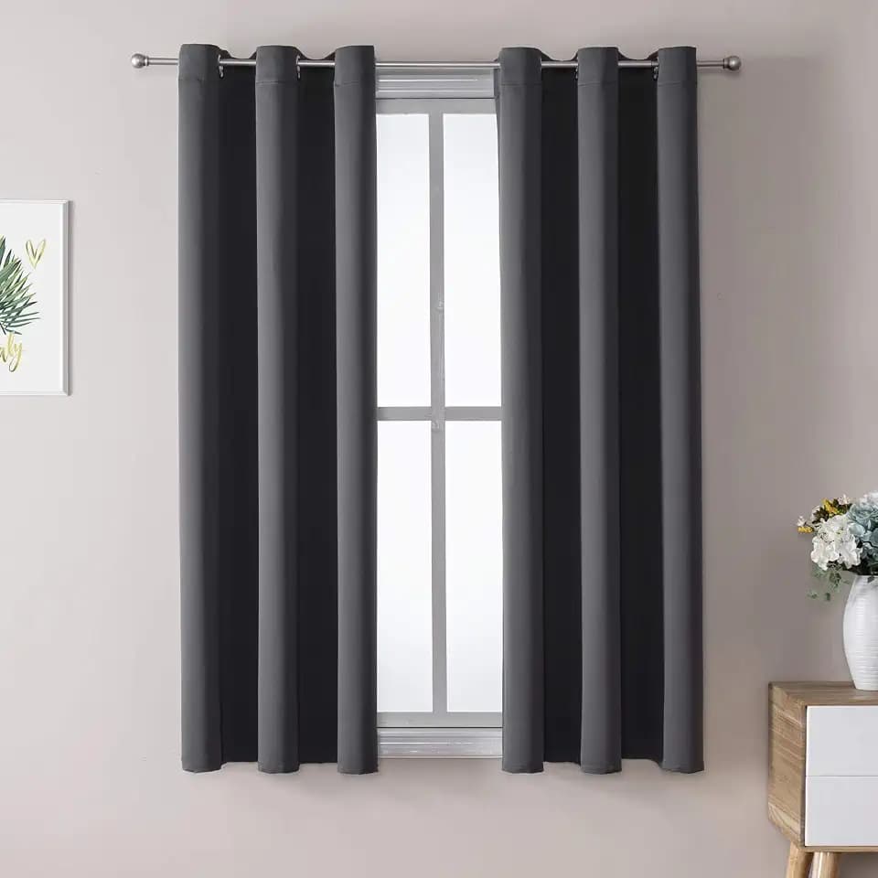ChrisDowa Blackout Curtains for Bedroom and Living Room 48 Inches Long