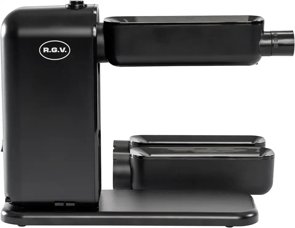 RGV Pasta Ora Elektrische Nudelmaschine, 3 Zubehörteile, Blättern 5 Stärken, Tagliolini 2 mm, Tagliatelle 6 mm