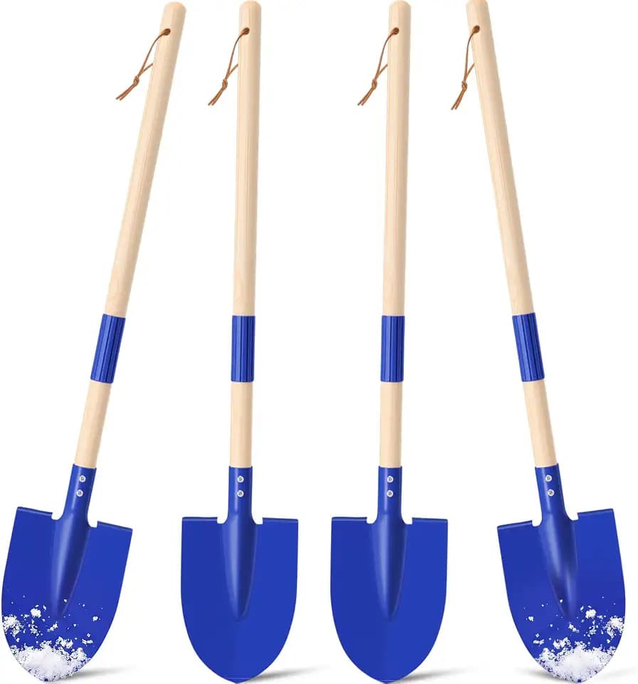 4pcs Beach Shovels Detachable Kids Gardening Tools, Blue