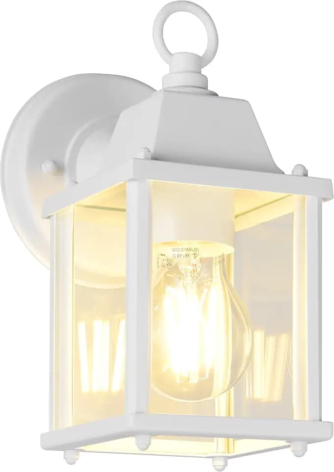 Trio Leuchten Außen Wandleuchte Mirande 262260131, Aluminium Druckguss Weiß matt, Glas klar, exkl. 1x E27