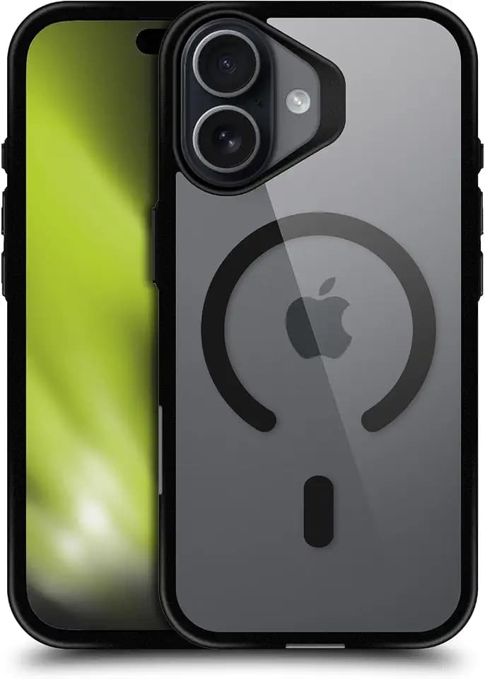 Head Case Designs Black Shockproof Bumper Case [Military Grade Protection] Compatible with Apple iPhone 17 and Compatible with MagSafe