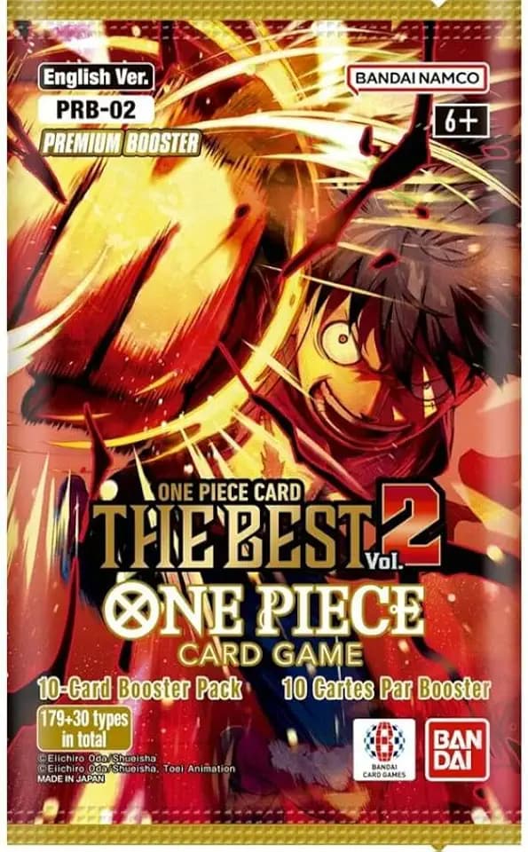 One Piece Card Game TCG - Premium Booster The Best Vol. 2 10-Card Booster Pack - PRB-02 English Version