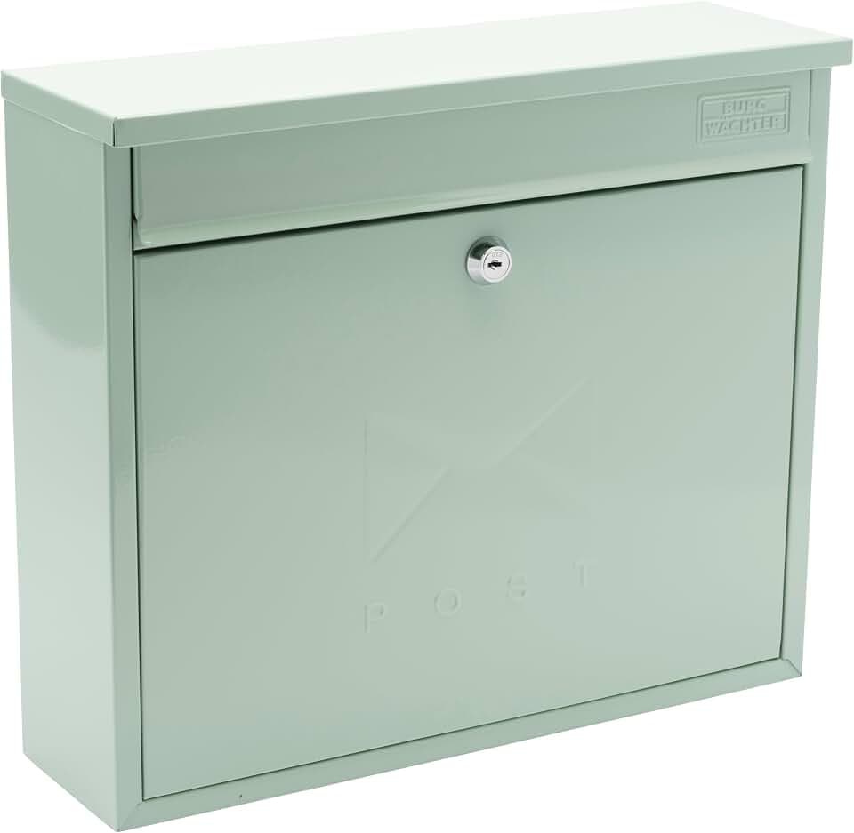 Burg-Wachter MB02CG Chartwell Green Elegance Briefkasten, Wandmontage, verzinkter Stahl, abschließbar, wetterfest, 36 x 31 x 10 cm