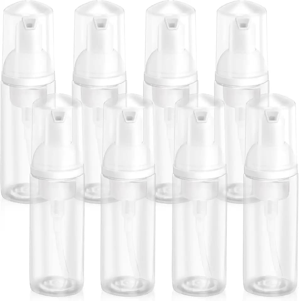 [8Pcs] 2oz Plastic Foam Pump Bottle, Empty Bottle Travel Foaming Dispenser