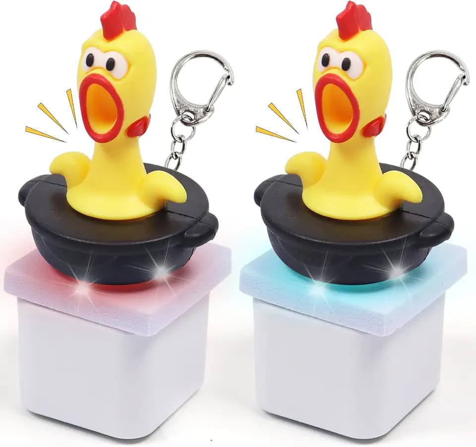 Tastatur Fidget Toys, 2 Stück LED Anti Stress Spielzeug Schlüsselanhänger