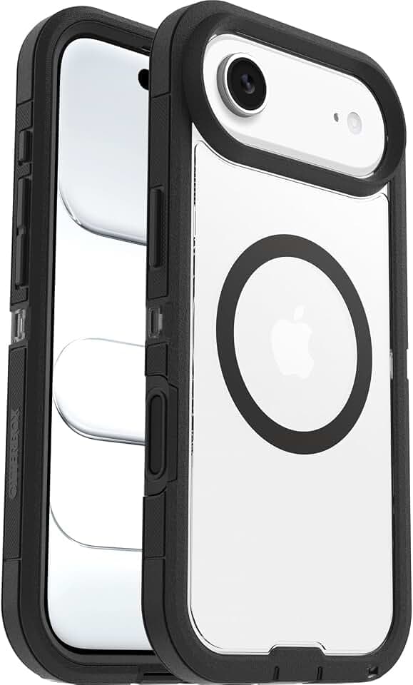 OtterBox Defender Pro XT MagSafe Hülle für iPhone Air, Transparent/Schwarz