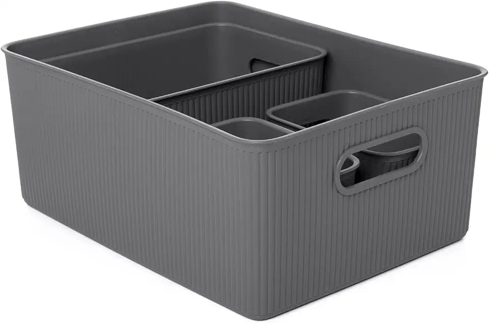 TATAY Aufbewahrungsbox Baobab Robuster Kunststoff Set mit 4 Organizer-Boxen