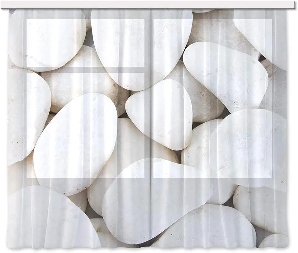 Gardine/Vorhang FCS 7403, Steine, 280 x 245 cm, 2 teil