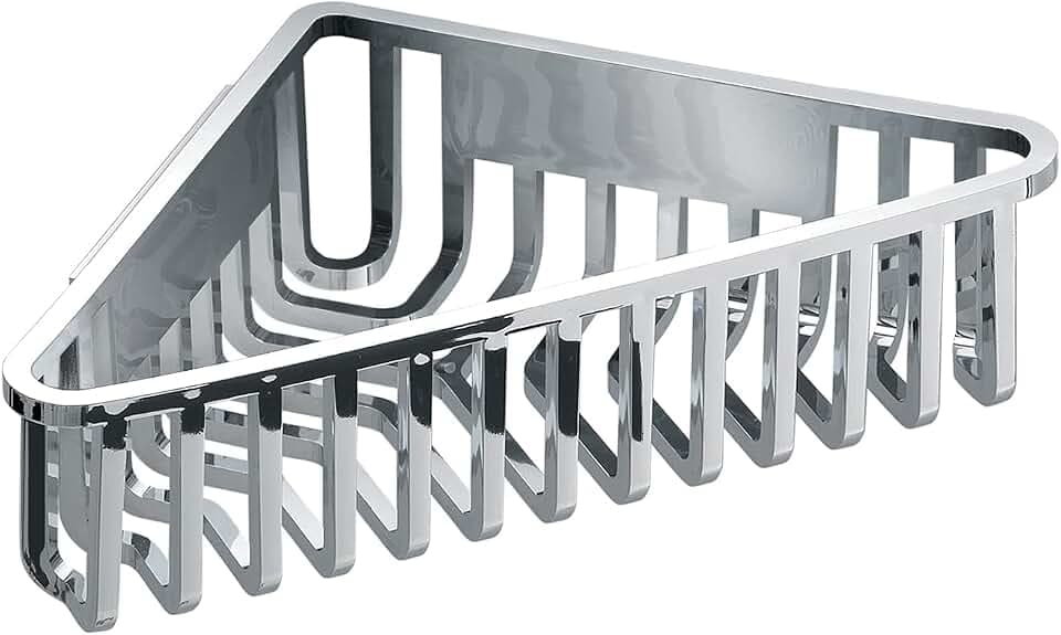 Gedy Tiberio Objektivhalter, Winkel, thermoplastisches Harz, Chrom, 19,5 x 19,5 x 6,6 cm