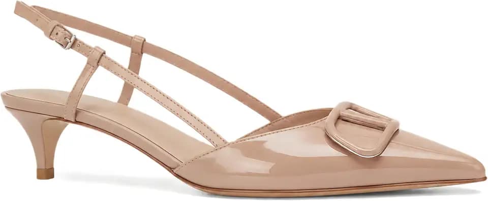 Slingback Kitten Heels for Women Heeled Sandals