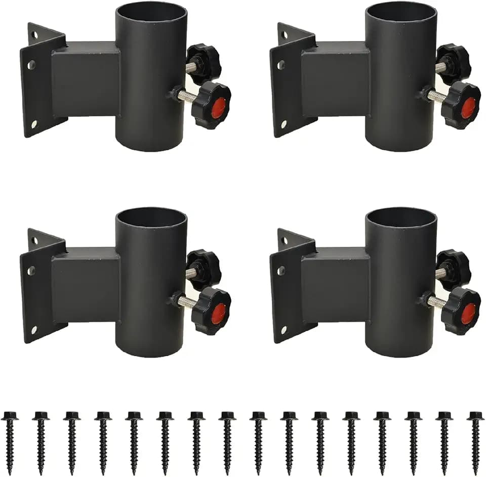 2 Pcs Heavy Duty Patio Umbrella Holder Corner Mount Bracket (Fits 2")