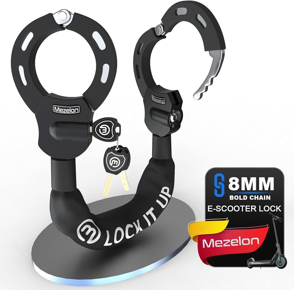 Mezelon E Scooter Schloss 8mm | Hochsicherheits-Handschellenschloss